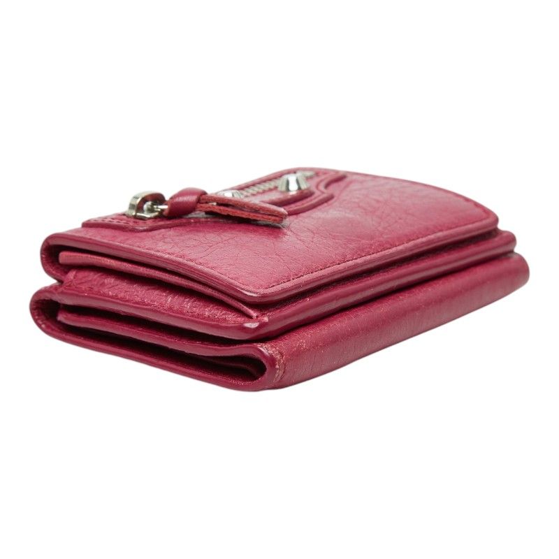 Balenciaga Classic Mini Wallet Trifold Pink Leather — view 4