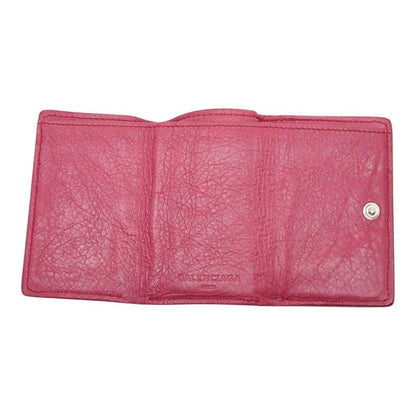 Balenciaga Classic Mini Wallet Trifold Pink Leather — view 6