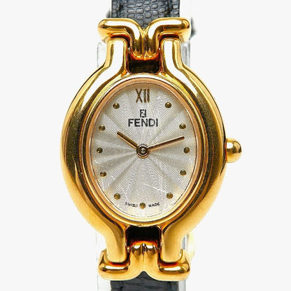 Fendi Chameleon Change Bezel 5 Colors Watch Silver Gold Stainless Steel Leather