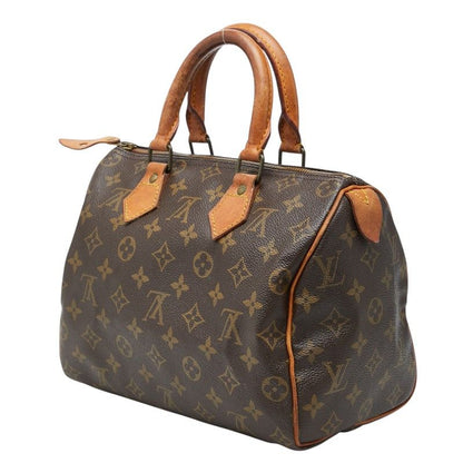 Louis Vuitton Monogram Speedy 25 Mini Boston Bag Brown Leather — view 2