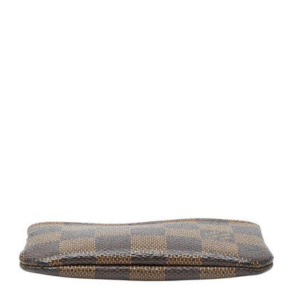 Louis Vuitton Damier Pochette Cles Coin Case Key Brown Leather 1 — view 3