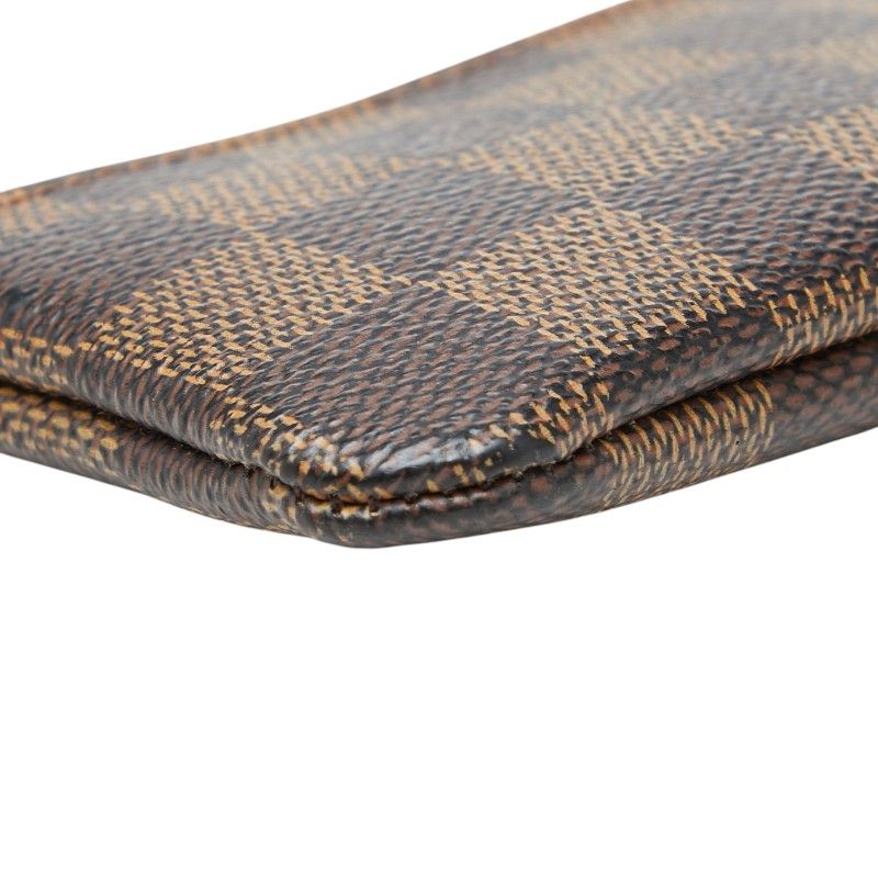 Louis Vuitton Damier Pochette Cles Coin Case Key Brown Leather 1 — view 5