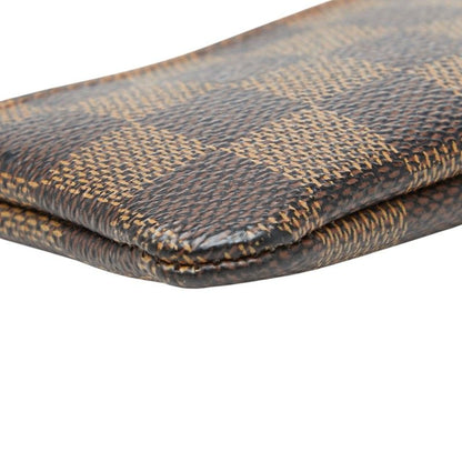 Louis Vuitton Damier Pochette Cles Coin Case Key Brown Leather 1 — view 5