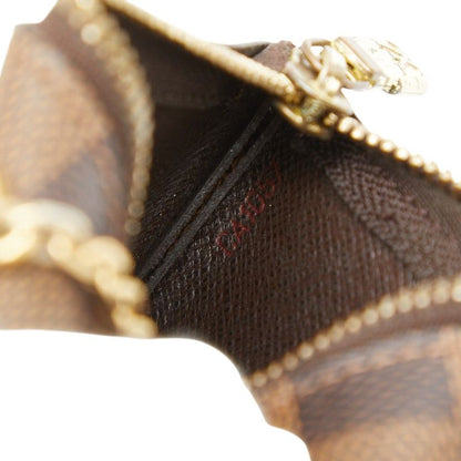 Louis Vuitton Damier Pochette Cles Coin Case Key Brown Leather 1 — view 8