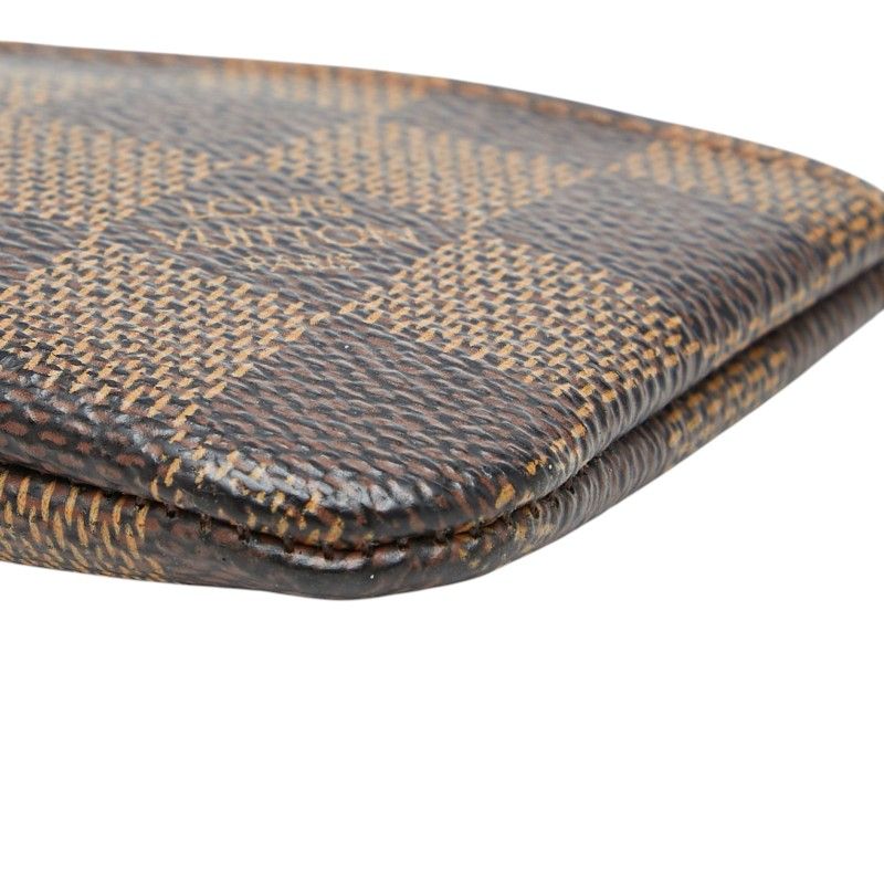 Louis Vuitton Damier Pochette Cles Coin Case Key Brown Leather 1 — view 4