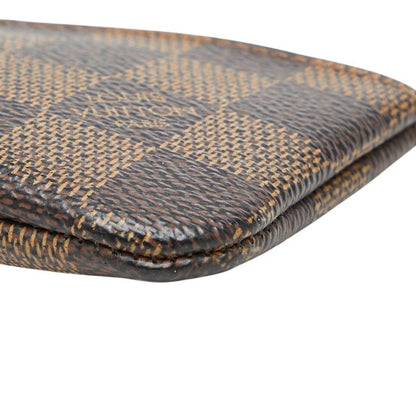 Louis Vuitton Damier Pochette Cles Coin Case Key Brown Leather 1 — view 4