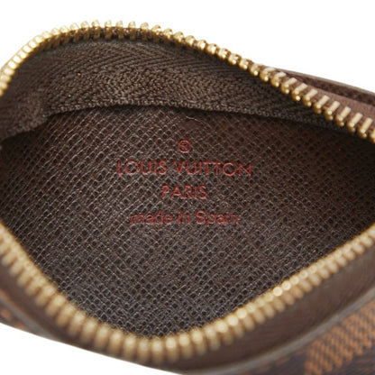 Louis Vuitton Damier Pochette Cles Coin Case Key Brown Leather 1 — view 7