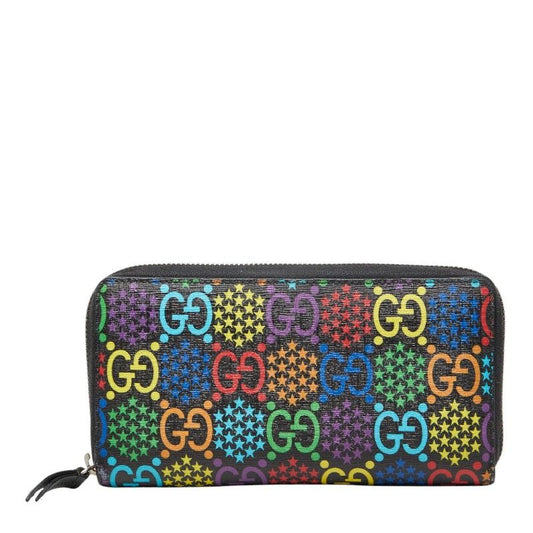 Gucci GG Psychedelic Zip Around Wallet Multicolor Leather