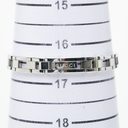 Gucci Square Diamond Logo Link Watch Black Silver Stainless Steel — view 7