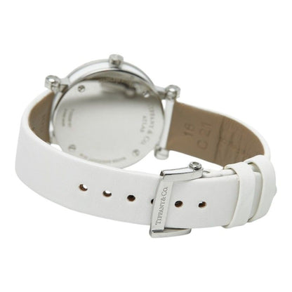 Tiffany & Co Atlas Heart Watch White Silver Stainless Steel Leather Nylon — view 5
