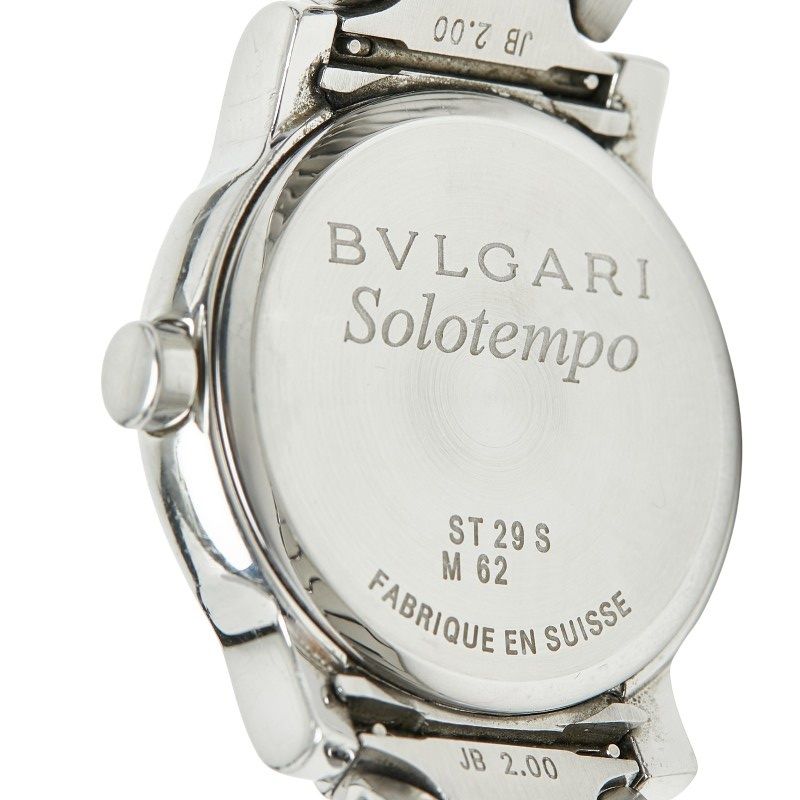 Bvlgari Solo Tempo Watch White Silver Stainless Steel — view 6