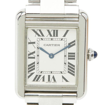 Cartier Tank Solo SM Watch White Silver Stainless Steel