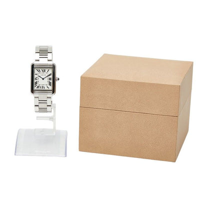 Cartier Tank Solo SM Watch White Silver Stainless Steel — view 8
