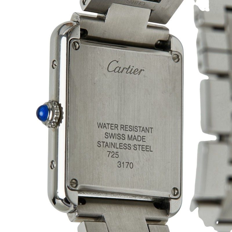 Cartier Tank Solo SM Watch White Silver Stainless Steel — view 6