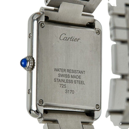 Cartier Tank Solo SM Watch White Silver Stainless Steel — view 6
