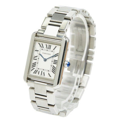Cartier Tank Solo SM Watch White Silver Stainless Steel — view 2
