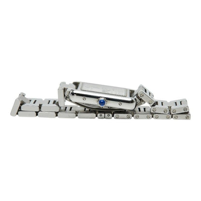 Cartier Tank Solo SM Watch White Silver Stainless Steel — view 3
