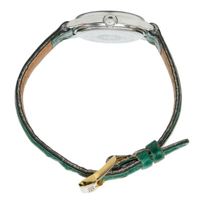 Fendi Orologi 3 Hand Watch Pink Silver Green Stainless Steel Leather — view 3