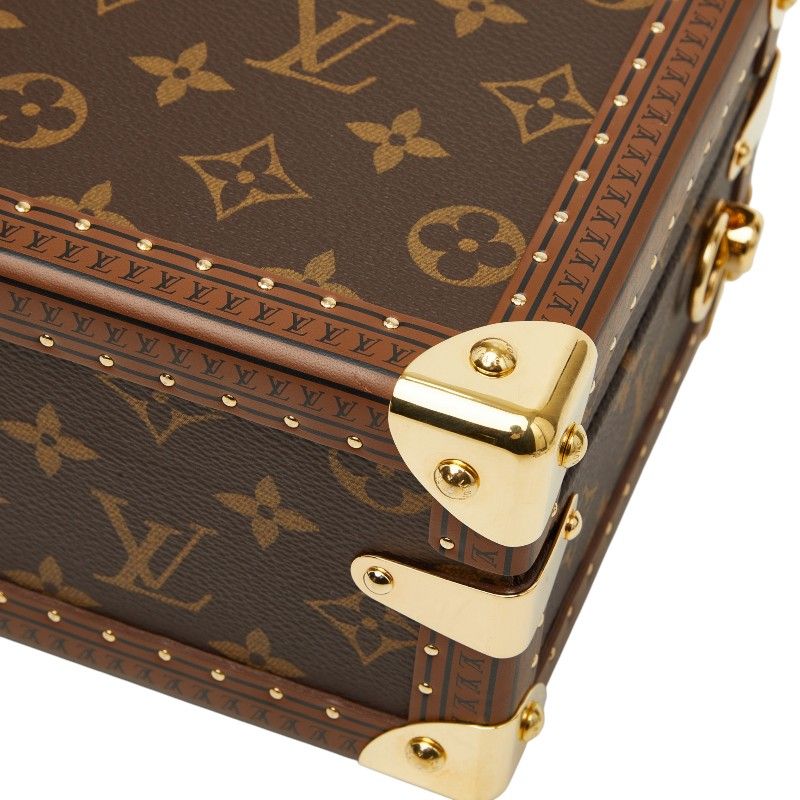 Louis Vuitton Monogram Petite Valise Mini Trunk 2-Way Shoulder Bag Brown Leather — view 4