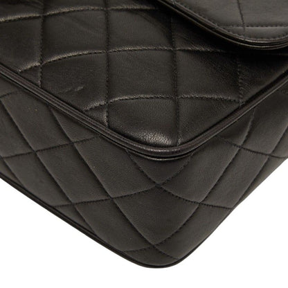 Chanel Quilted CC Logo Crossbody Chain Shoulder Bag Black Gold Lambskin — view 4