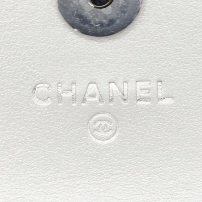 Chanel Mini Quilted CC Logo Chain Shoulder Bag Pochette Silver Leather — view 9