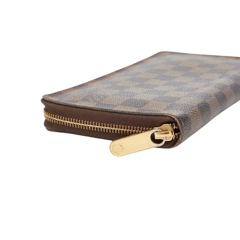 Louis Vuitton Damier Zippy Organizer Zip Around Wallet Brown Leather — view 5