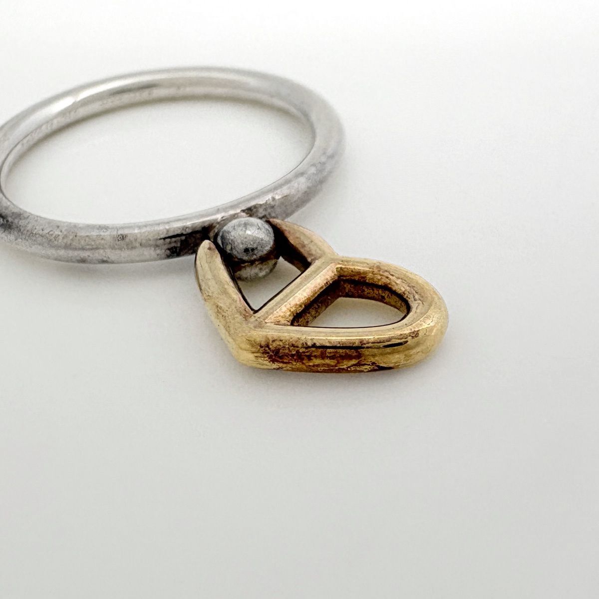 Hermes Chaine D'ancre Heart Ring 925 Sterling Silver — view 4