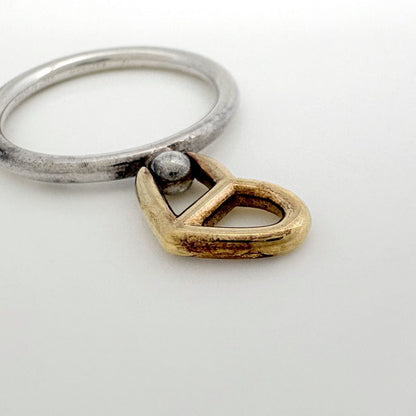 Hermes Chaine D'ancre Heart Ring 925 Sterling Silver — view 4