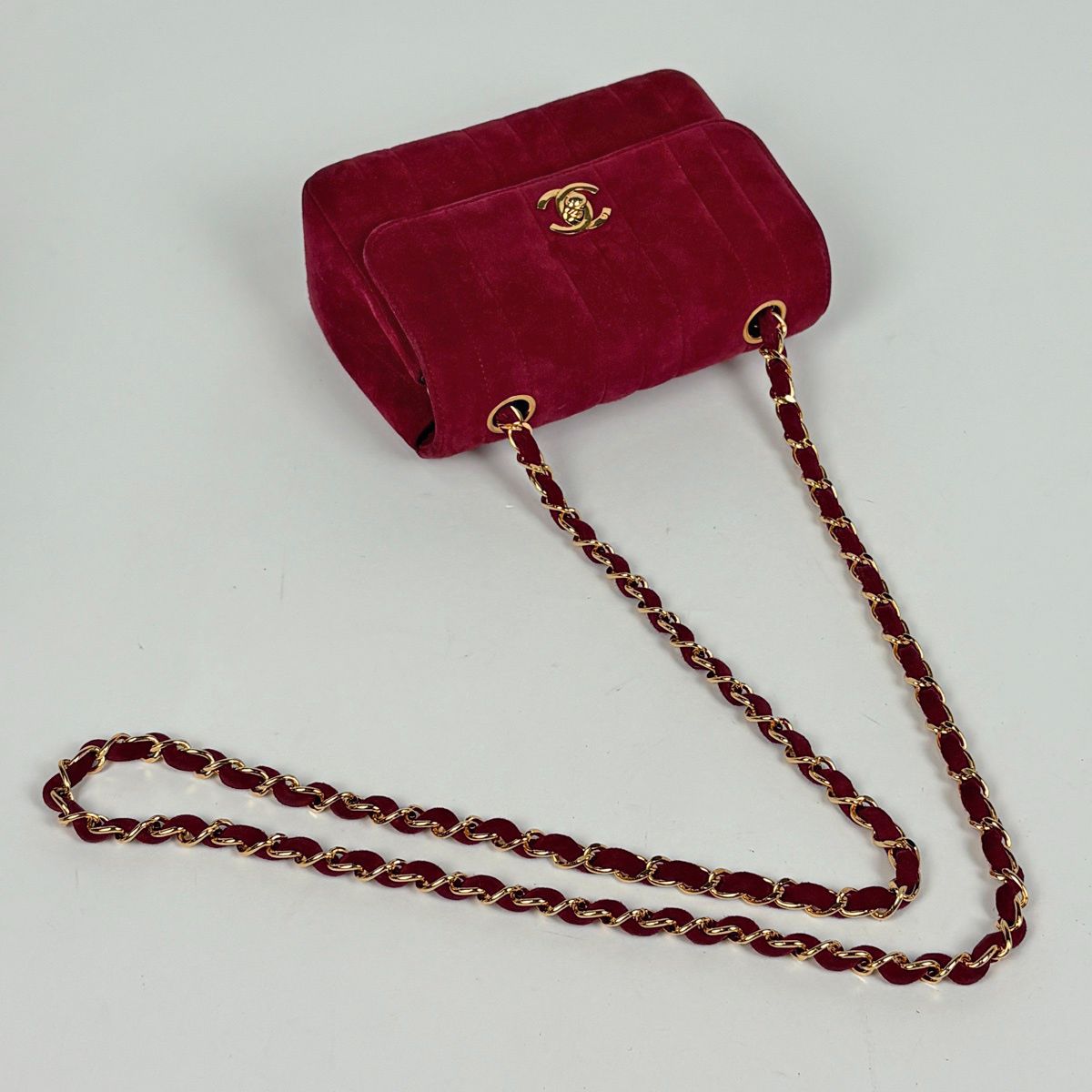 Chanel Mademoiselle Chain Shoulder Bag Suede — view 6