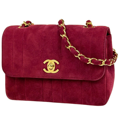 Chanel Mademoiselle Chain Shoulder Bag Suede