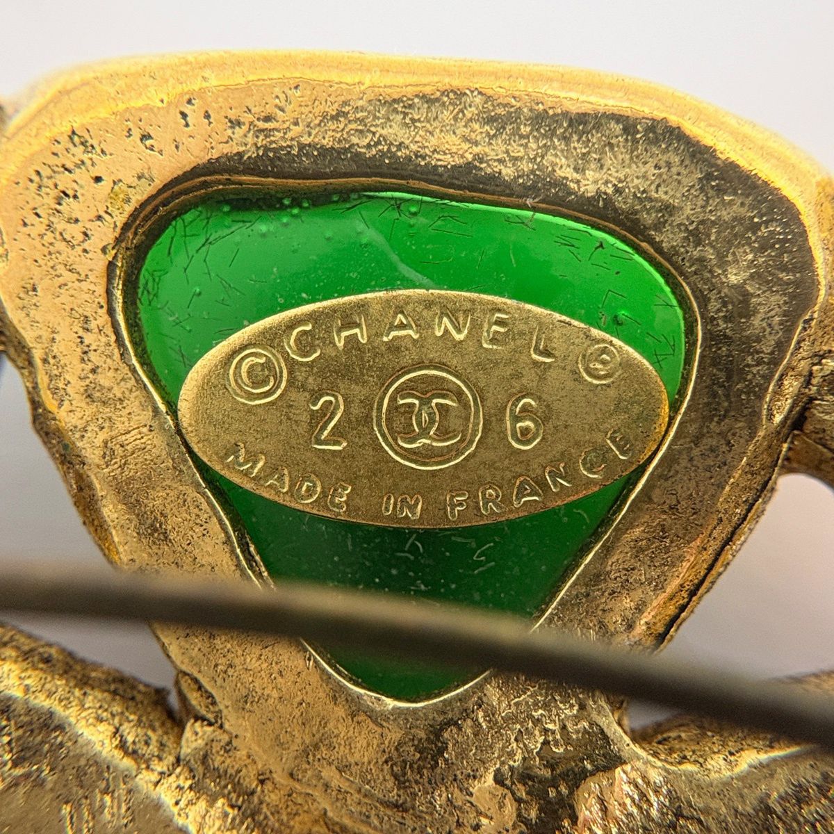 Chanel Color Stone Brooch Gripoix Gold Plated — view 5