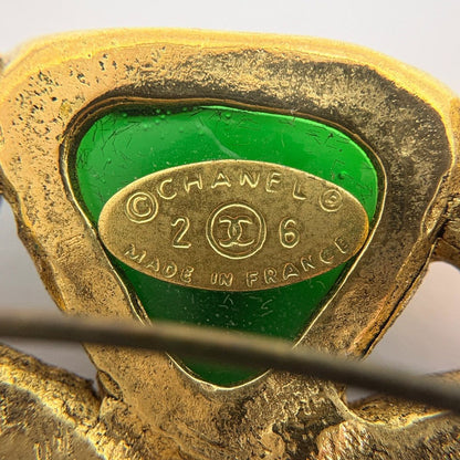 Chanel Color Stone Brooch Gripoix Gold Plated — view 5