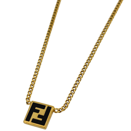 Fendi Forever Necklace FF Logo Gold Plated