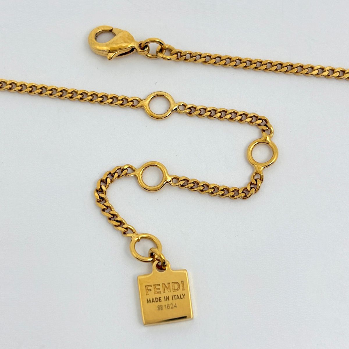 Fendi Forever Necklace FF Logo Gold Plated — view 3