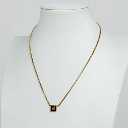 Fendi Forever Necklace FF Logo Gold Plated — view 4
