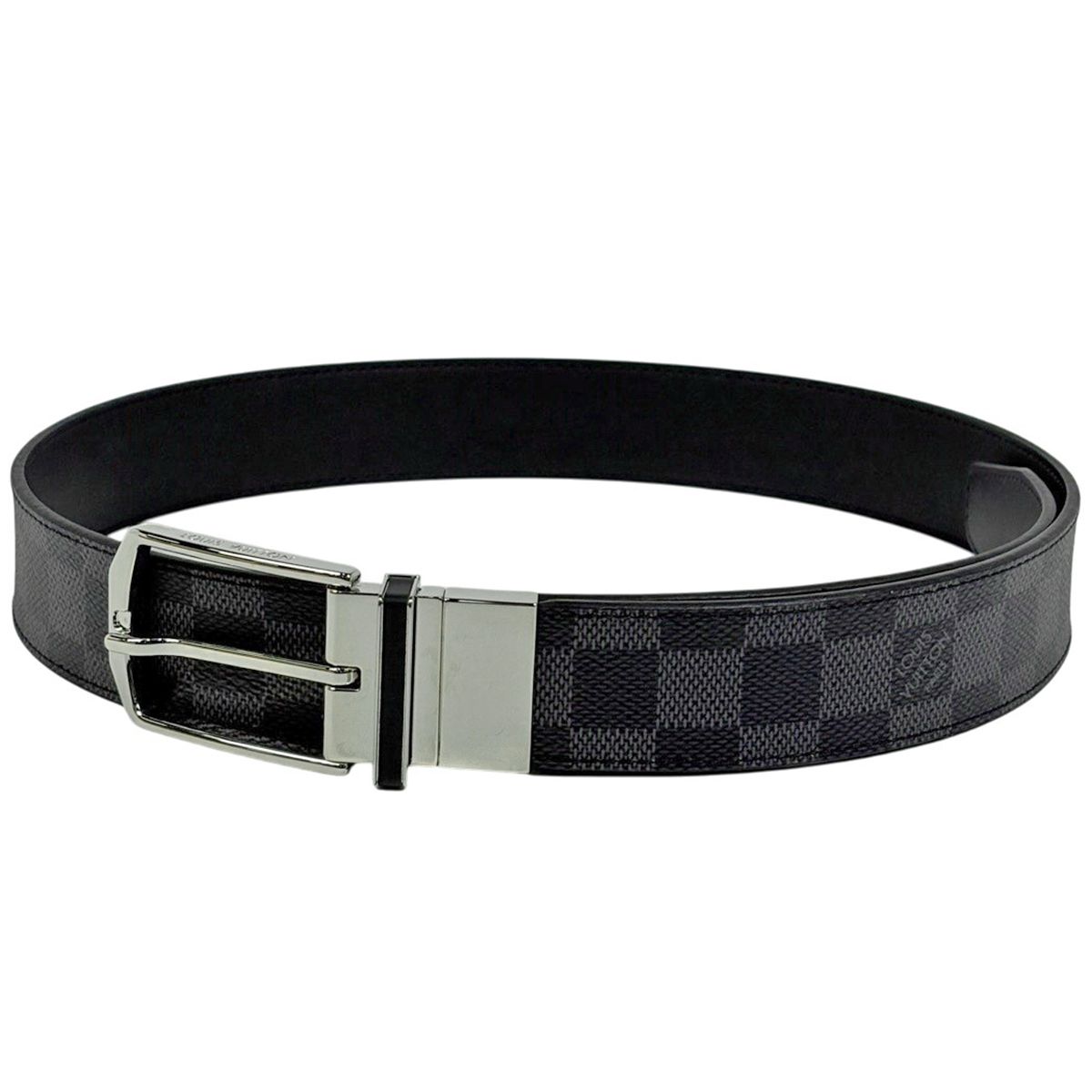 Louis Vuitton Ceinture Calf Underbelt Damier Graphite Black Belt