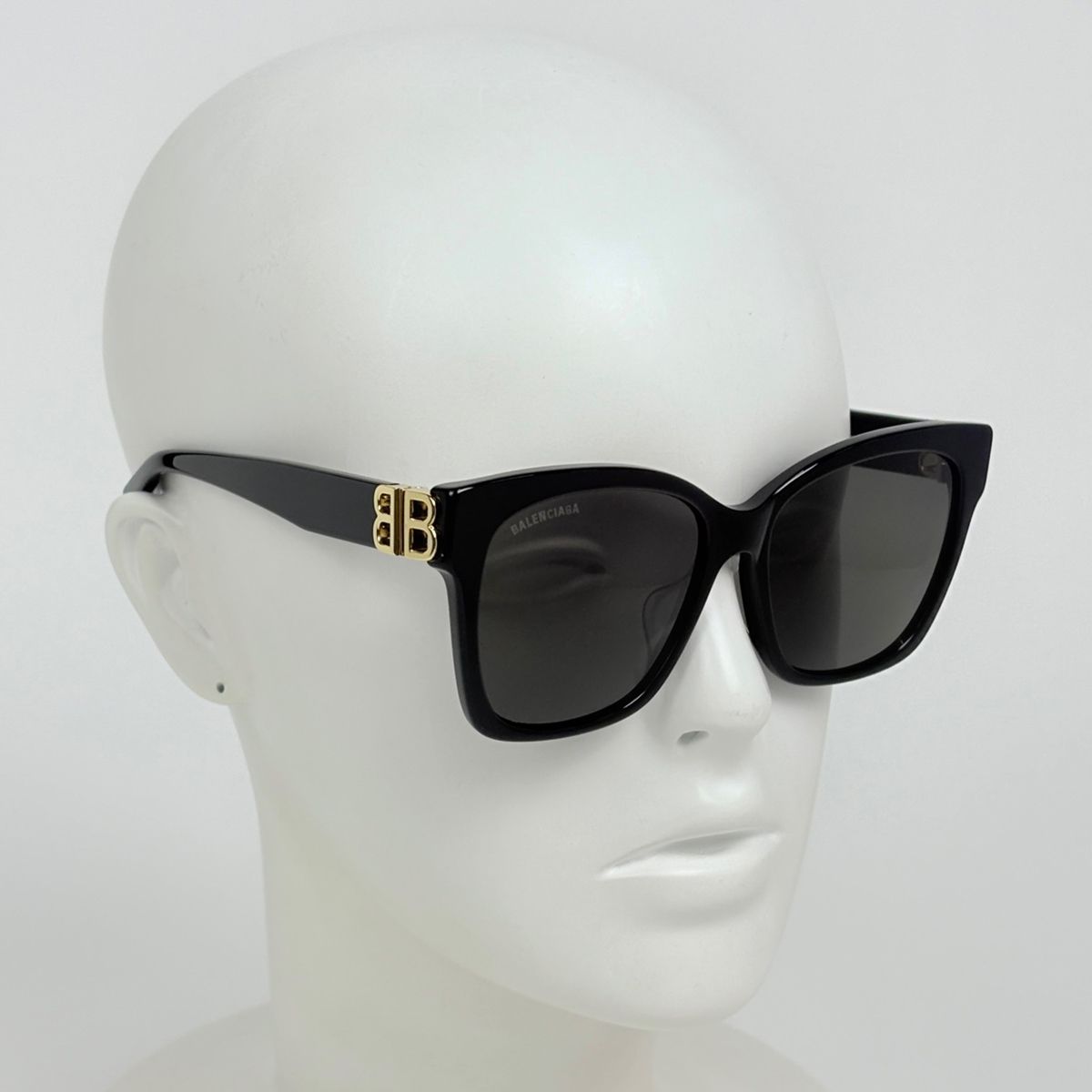 Balenciaga Logo Sunglasses Asian Fit Eyewear Acetate Black — view 5