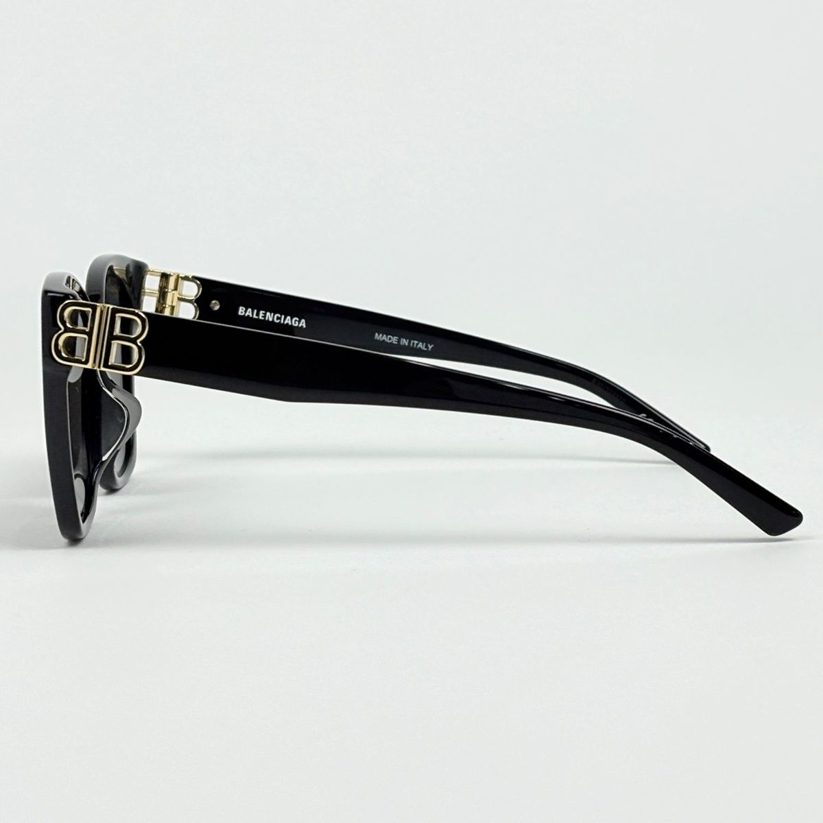 Balenciaga Logo Sunglasses Asian Fit Eyewear Acetate Black — view 2
