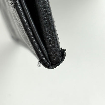 Chanel CC Logo Trifold Wallet Small Caviar Leather Black — view 3