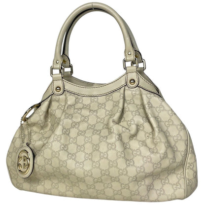 Gucci Guccissima Ski Handbag Shimarais the Ivory