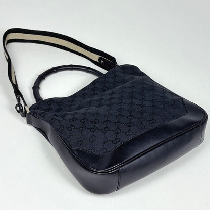 Gucci Bamb 2-Way Shoulder Bag GG Pattern Canvas Black — view 2