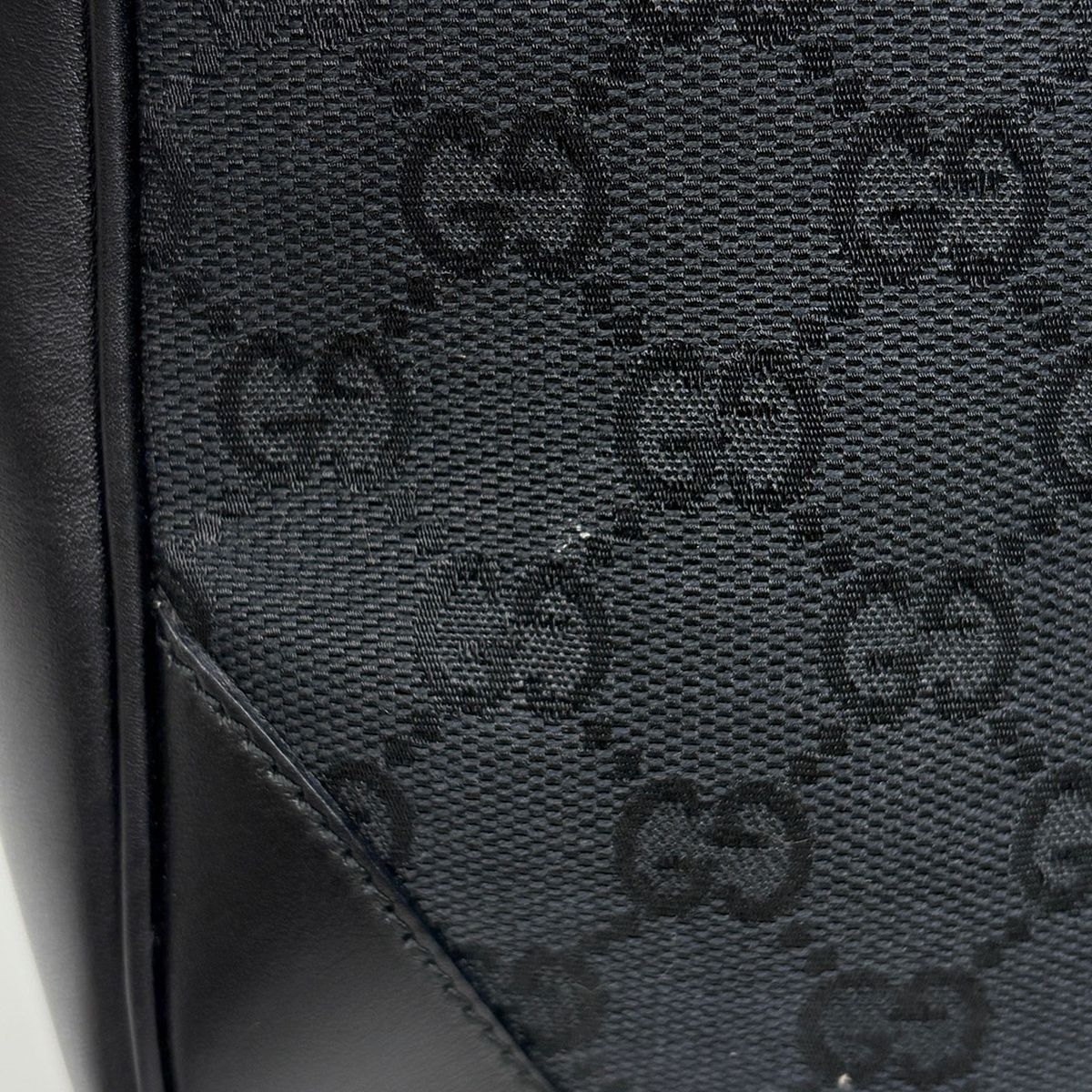 Gucci Bamb 2-Way Shoulder Bag GG Pattern Canvas Black — view 5