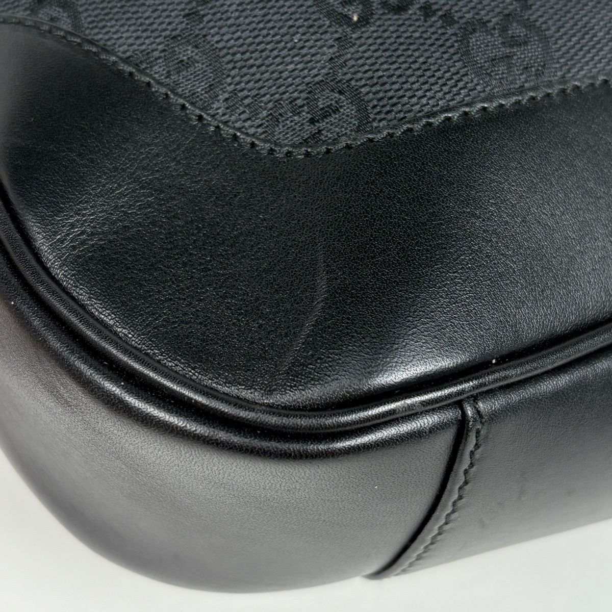 Gucci Bamb 2-Way Shoulder Bag GG Pattern Canvas Black — view 4