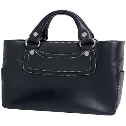Celine Boogie Bag Blason Handbag Leather Black