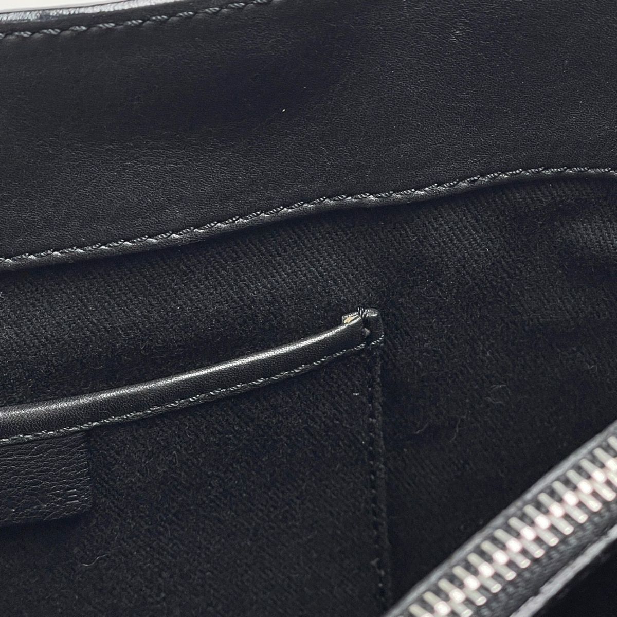 Celine Boogie Bag Blason Handbag Leather Black — view 8