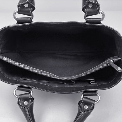 Celine Boogie Bag Blason Handbag Leather Black — view 9