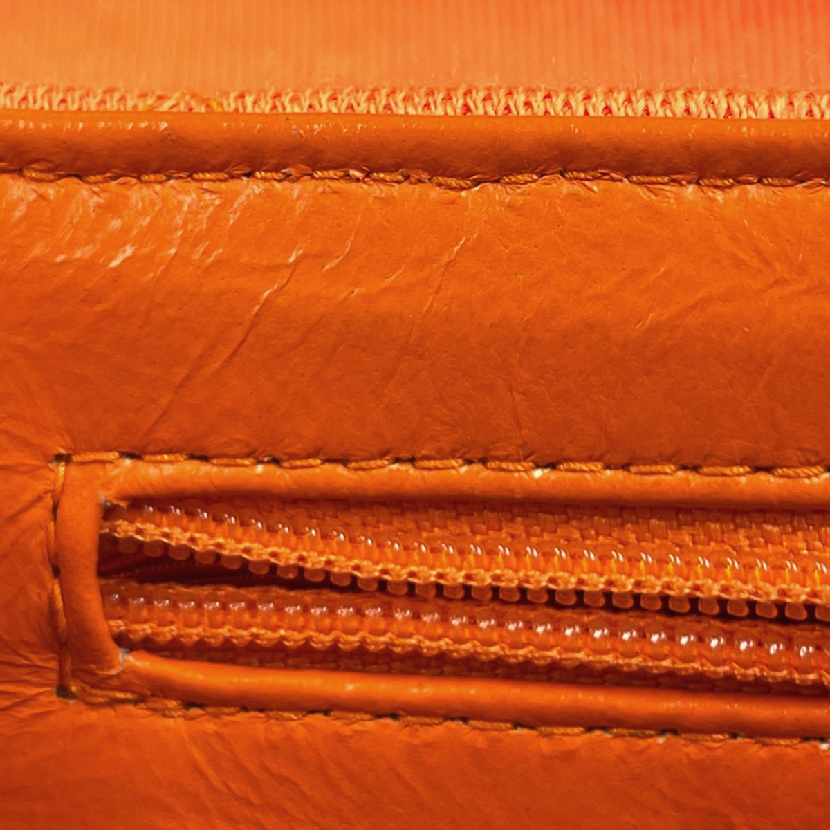 Chanel Logo Handbag Quilted Hand Bag Jersey Orange — view 8