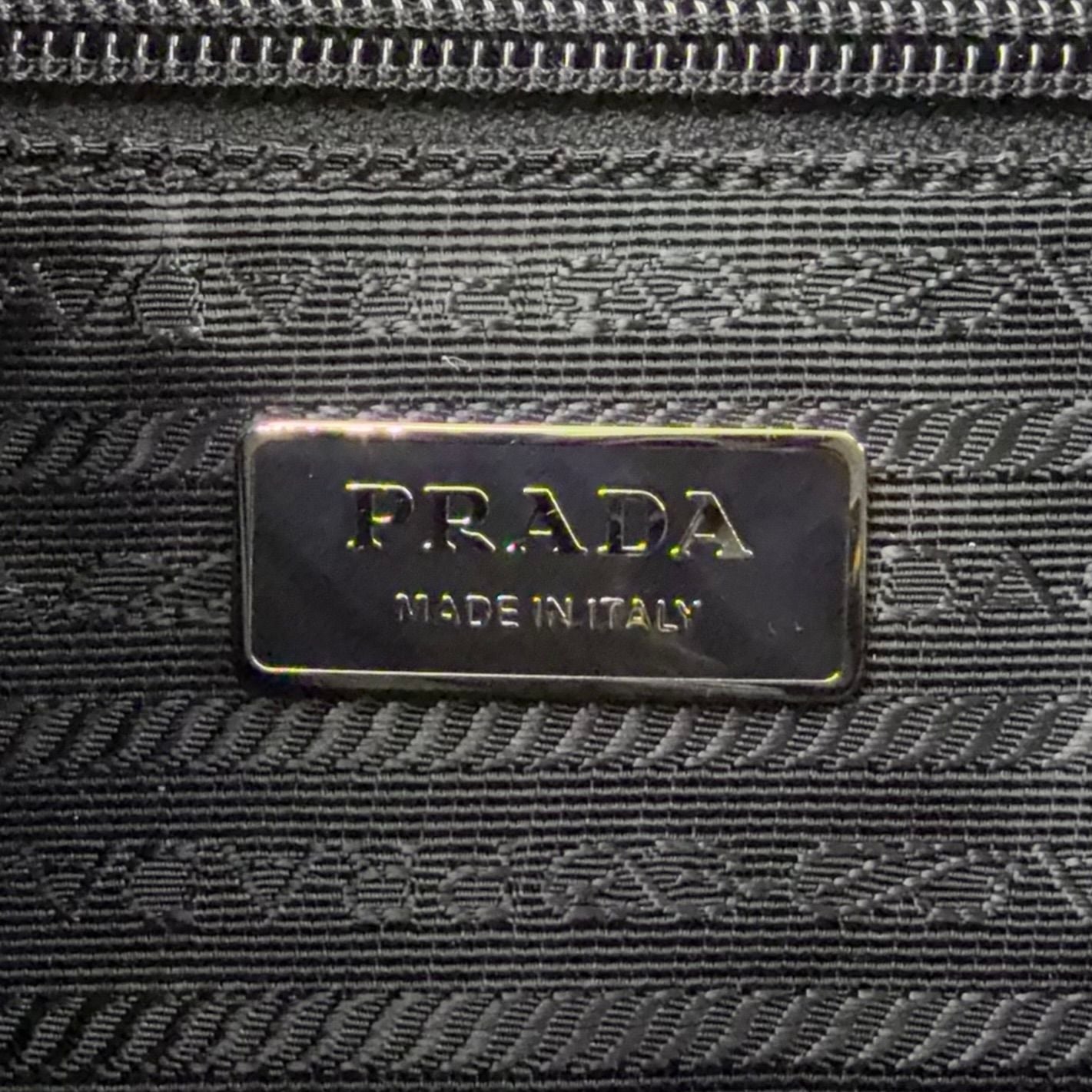 Prada Nylon Black Shoulder Bag Silver — view 4