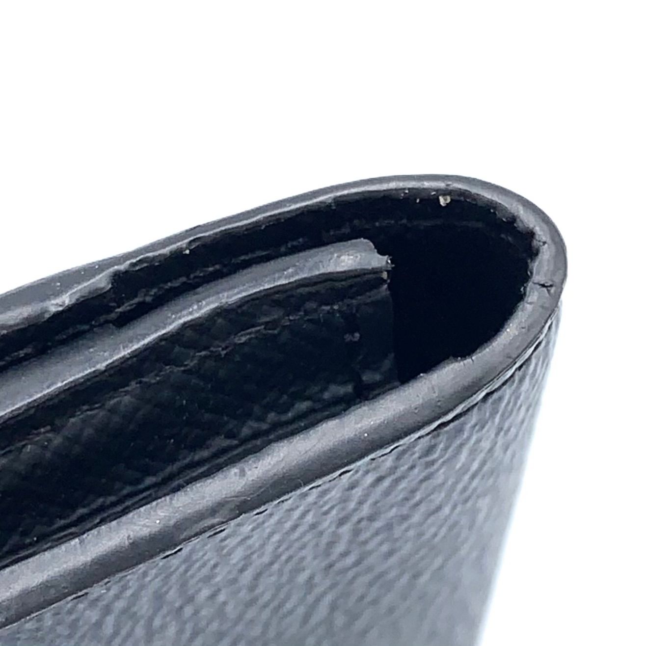 Louis Vuitton Graphic Business Card Case with Initials Leather Black Silver — view 6