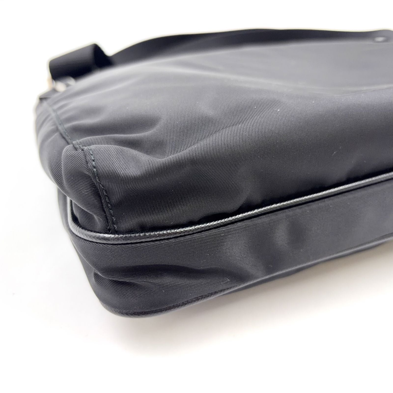 Prada Nylon Black Shoulder Bag Silver — view 6
